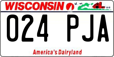 WI license plate 024PJA