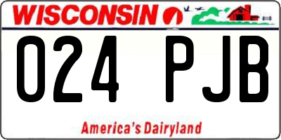 WI license plate 024PJB