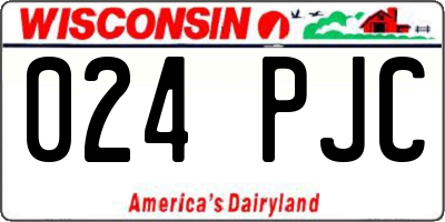 WI license plate 024PJC