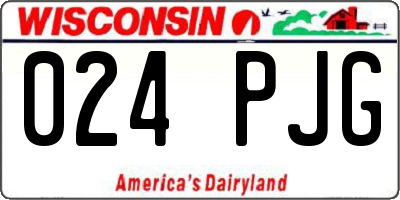 WI license plate 024PJG