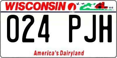 WI license plate 024PJH
