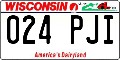 WI license plate 024PJI
