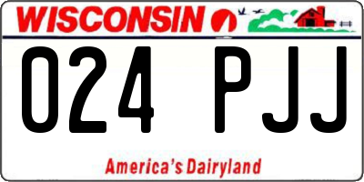 WI license plate 024PJJ