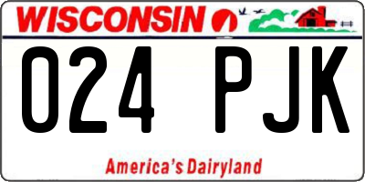 WI license plate 024PJK