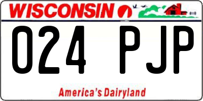 WI license plate 024PJP