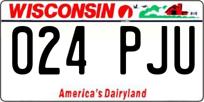 WI license plate 024PJU