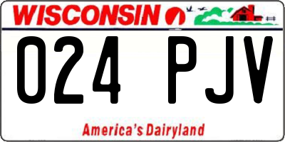 WI license plate 024PJV