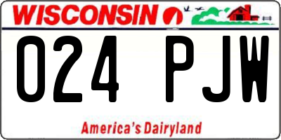 WI license plate 024PJW