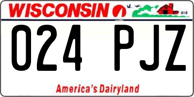 WI license plate 024PJZ