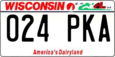WI license plate 024PKA