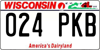 WI license plate 024PKB