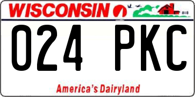 WI license plate 024PKC