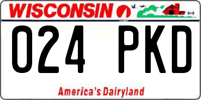 WI license plate 024PKD