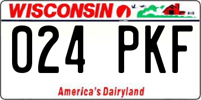 WI license plate 024PKF