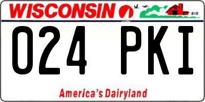 WI license plate 024PKI