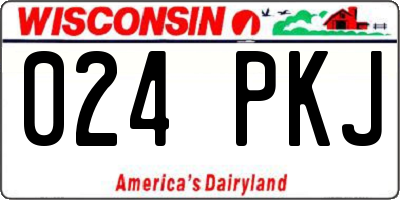 WI license plate 024PKJ