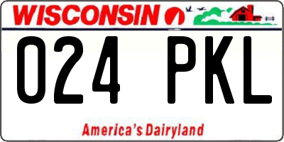 WI license plate 024PKL