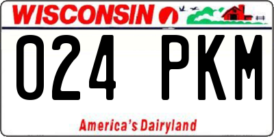 WI license plate 024PKM