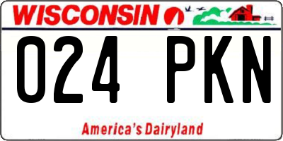 WI license plate 024PKN