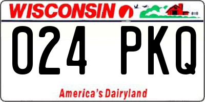 WI license plate 024PKQ