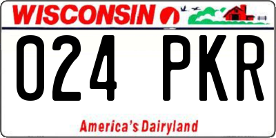 WI license plate 024PKR