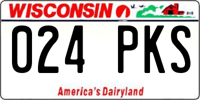 WI license plate 024PKS