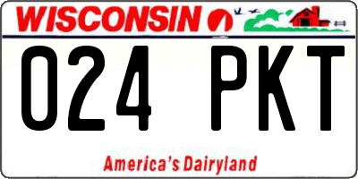 WI license plate 024PKT