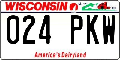 WI license plate 024PKW