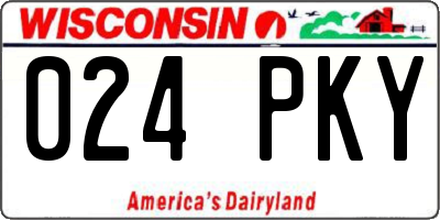 WI license plate 024PKY