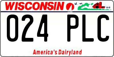 WI license plate 024PLC