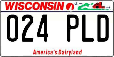 WI license plate 024PLD