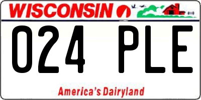 WI license plate 024PLE