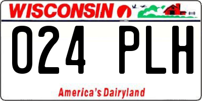 WI license plate 024PLH