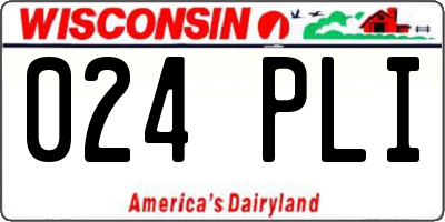 WI license plate 024PLI