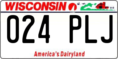 WI license plate 024PLJ