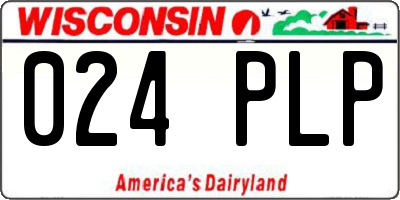WI license plate 024PLP