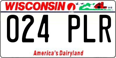 WI license plate 024PLR