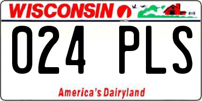 WI license plate 024PLS