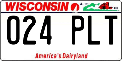 WI license plate 024PLT