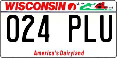 WI license plate 024PLU
