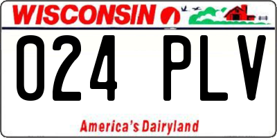 WI license plate 024PLV