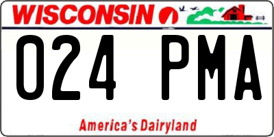 WI license plate 024PMA