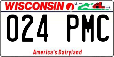 WI license plate 024PMC