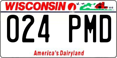 WI license plate 024PMD