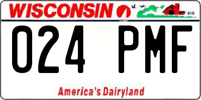 WI license plate 024PMF