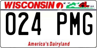 WI license plate 024PMG
