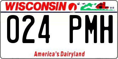 WI license plate 024PMH