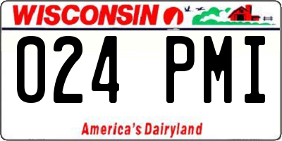 WI license plate 024PMI