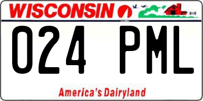 WI license plate 024PML