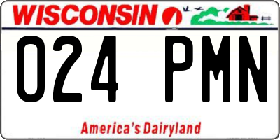 WI license plate 024PMN
